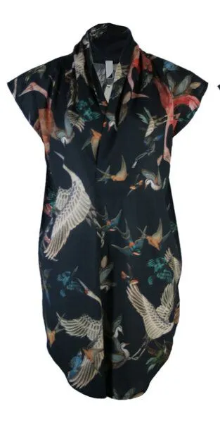 FORMAT FORMAT TOAT Bluse, Bunt (birds-druck), – Produktbild 1 von 2