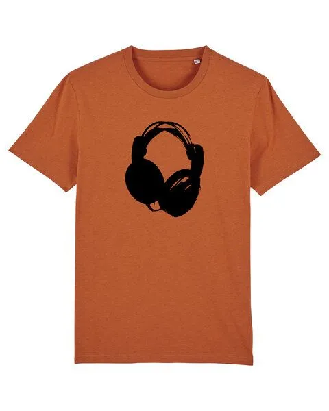 ilovemixtapes ilovemixtapes Biofaires Herren T-Shirt Kopfhörer div. Farben, Burgundy, – Produktbild 2 von 2