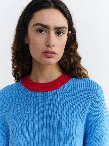thinking mu thinking mu Carmen Blue Multicolor Knitted Sweater – Produktbild 3 von 4