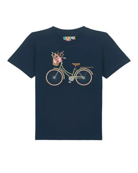 watabout.kids watabout.kids T-Shirt Kinder Fahrrad mit Blumen, French navy, – Produktbild 1 von 2