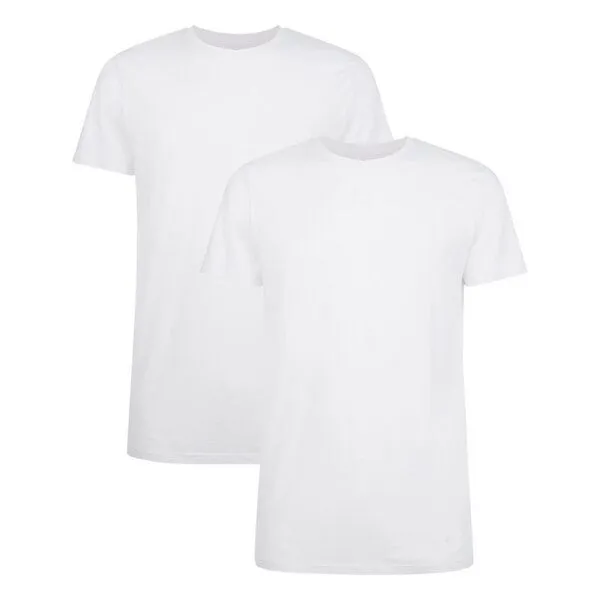 Bamboo Basics Bamboo Basics Rundhals T-Shirt RUBEN aus Bambusviskose / Biobaumwolle (2er Pack), Weiß, – Produktbild 1 von 4