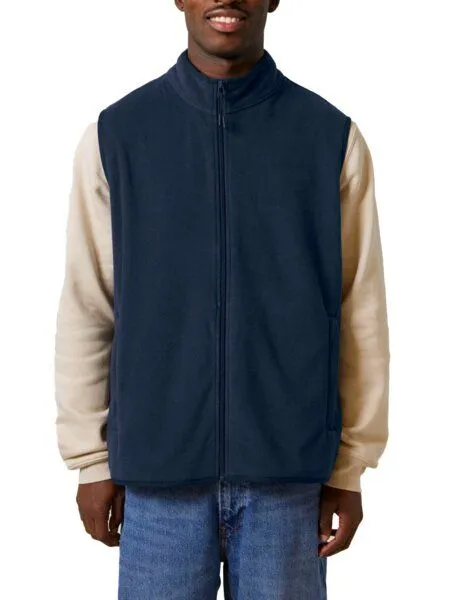 YTWOO YTWOO Herren ärmellose Basic Fleecejacke aus 100% recyceltem Polyester, Navyblau, – Produktbild 1 von 4
