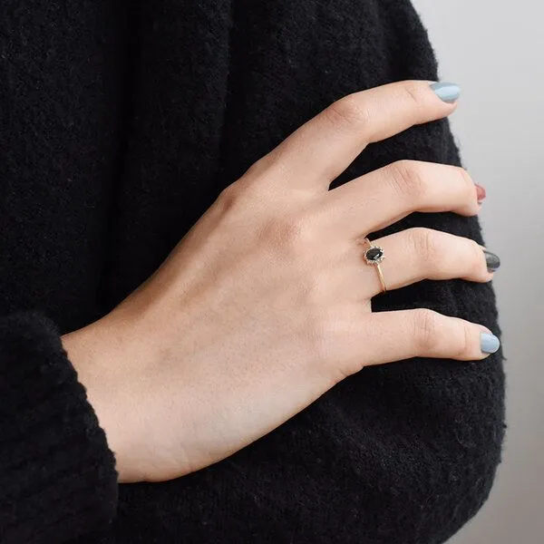 Eppi Eppi Verlobungsring mit schwarzem Marquise Diamanten Mya, Rosa, – Produktbild 3 von 4