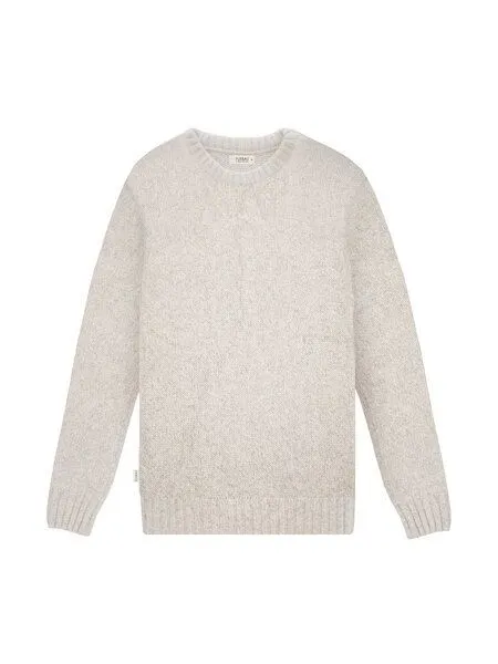 FUXBAU FUXBAU Männer Merino Strickpullover, Beige, – Produktbild 4 von 5