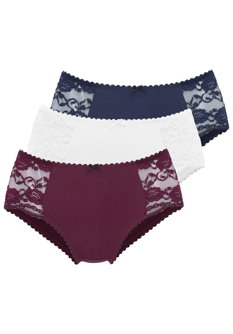 petite fleur by Lascana Hüftslip marine, violett, creme, Marine, violett, creme, – Produktbild 1 von 3