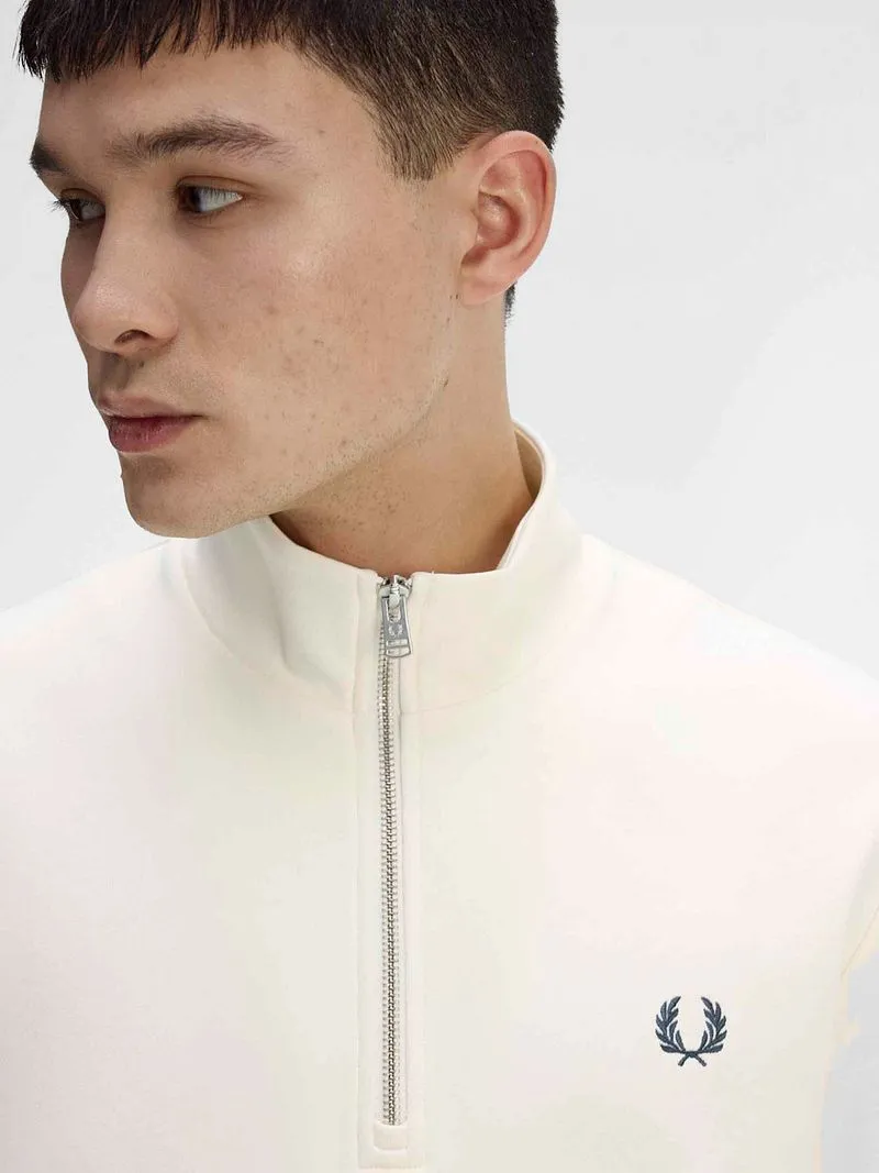 Fred Perry Fred Perry Half Zip Pullover Ecru 46A - Größe XL, Beige, – Produktbild 3 von 5