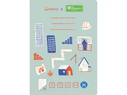 Memo memo x SOS-Kinderdörfer weltweit Schulheft DIN A4, 16 Blatt, Lin. 26 – Produktbild 1 von 1