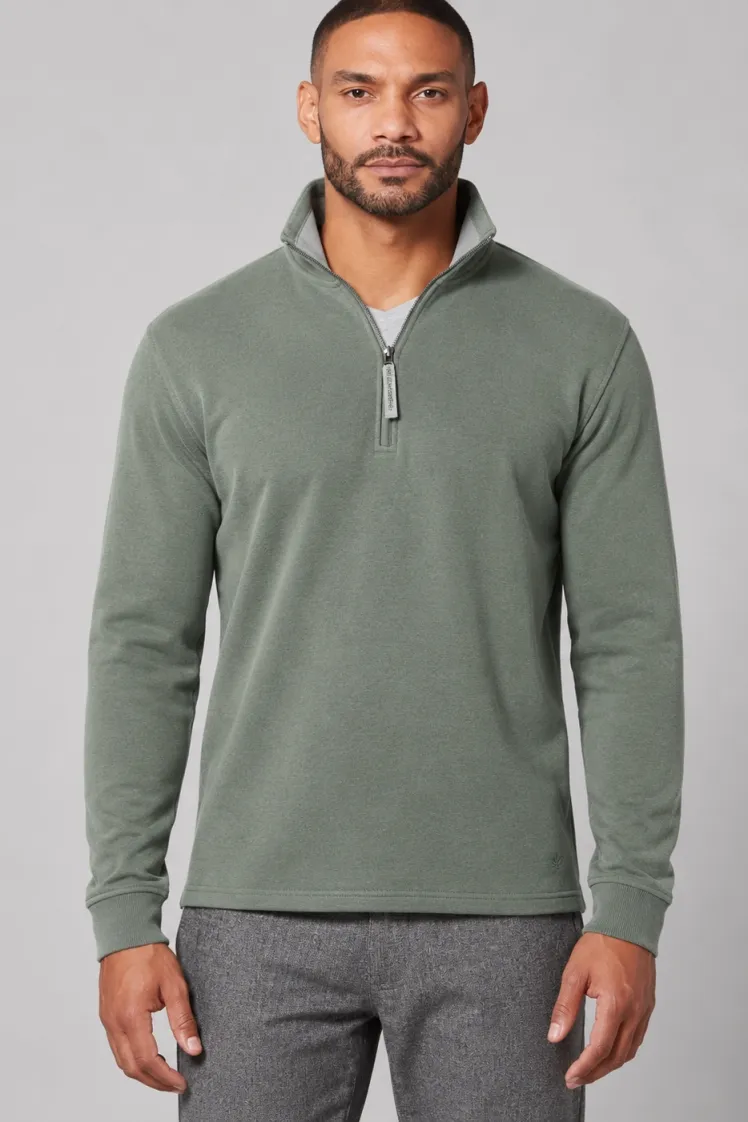 HempAge Hempage Herren vegan Sweatshirt Thymiangrün, Grün, – Produktbild 2 von 2