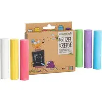 neogrün Kritzelkreide Straßenmalkreide 6 Stangen bunt Farben weiß, gelb, rot, grün, blau, lila – Produktbild 1 von 1