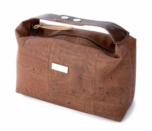 Kork-Deko Kork-Deko Dunkelbraune Kosmetiktasche aus Kork | Kork-Schminktasche | Made in Portugal – Produktbild 1 von 4