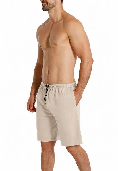 Haasis Bodywear Haasis Bodywear Herren Bermuda mit Seitentaschen, Single Jersey, reine Baumwolle, Sandgrau, – Produktbild 3 von 4
