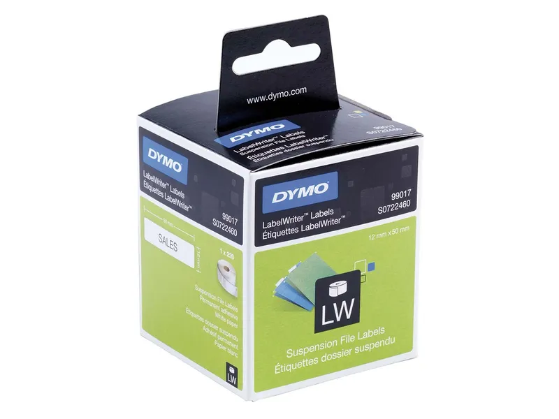 Dymo Thermo-Etiketten 12x50 Hängeablage (Inhalt 1 Rollen à 220 Etiketten) – Produktbild 2 von 3