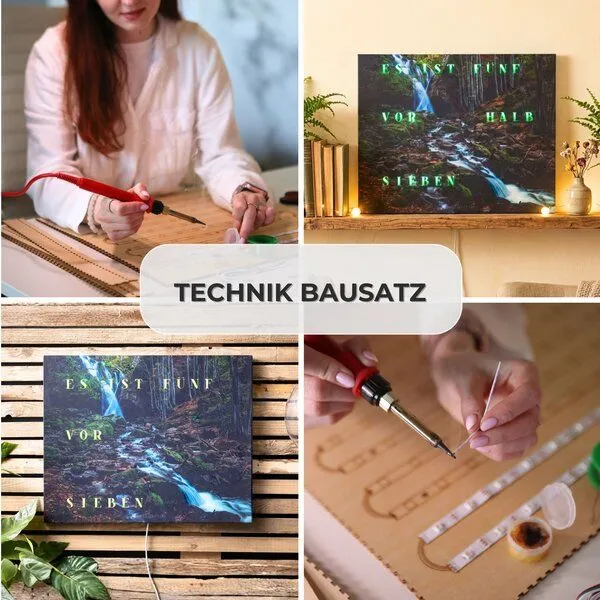 build-yours build-yours Bausatz WordClock Jupiter Dark Forest - Bau dir deine Wortuhr – Produktbild 2 von 4
