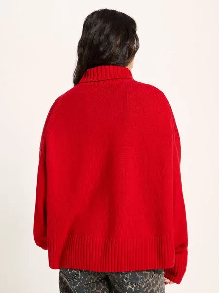LANIUS LANIUS Oversized Pullover, Rot-red, – Produktbild 2 von 4