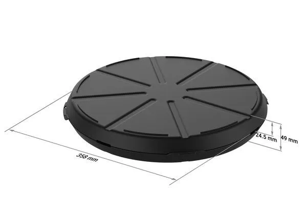 REuse REuse Pizzabox Verpackung - Essensbehälter, Schlichtes schwarz, – Produktbild 4 von 4