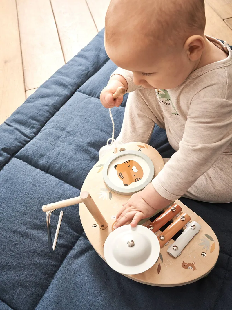 Vertbaudet Baby Musik-Spieltisch TANSANIA, Braun, – Produktbild 3 von 4