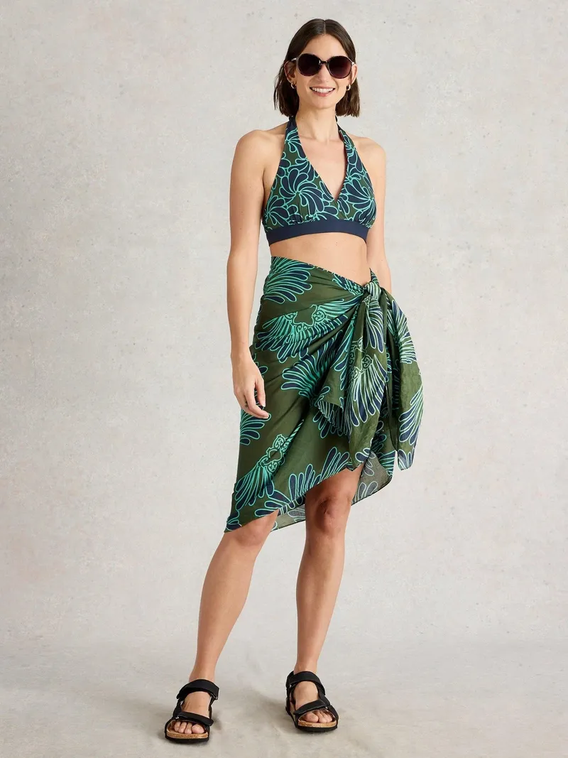 White Stuff Bikinitop Sunshine zum Wenden - 42, Grün multi, – Produktbild 2 von 4