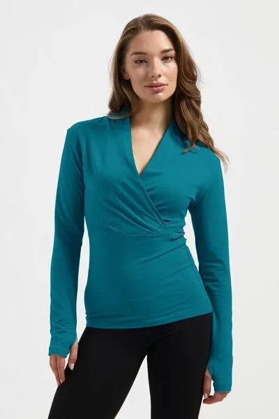 Urban Goddess Urban Goddess Ishtar Yoga Langarmshirt, Riverstone (petrolblau), – Produktbild 1 von 4