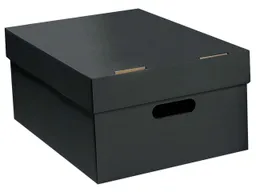 Aufbewahrungsbox "Color" aus Recyclingkarton, groß 30 x 43 x 19,5 cm, schwarz – Produktbild 1 von 1