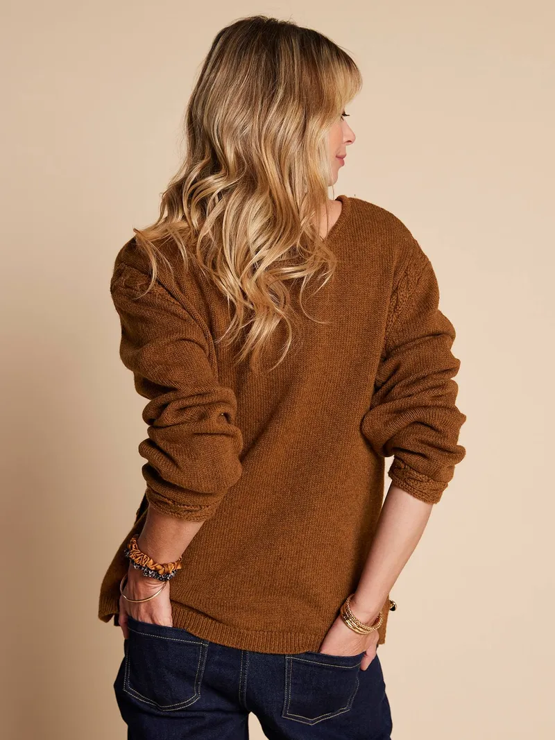 Envie De Fraise Strickpullover für Schwangerschaft und Stillzeit ENVIE DE FRAISE, Olivgrün, – Produktbild 3 von 4