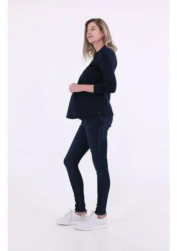 love2wait love2wait Umstandsjeans Super Skinny Sustainable 32", Grey denim, – Produktbild 1 von 4