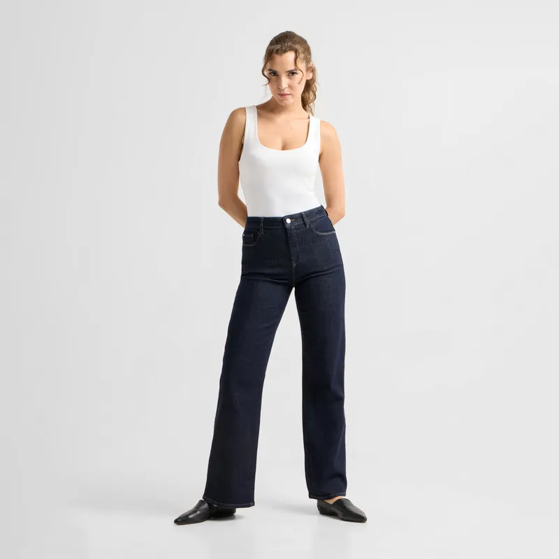 DAWN Damen Jeans DEW High Waist Flared DAWN Bio-Baumwolle, Blue, – Produktbild 1 von 6