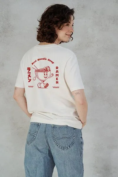 Kultgut Kultgut Artdesign - Shirt aus recycelter Biobaumwolle / Ramen, Natur, – Produktbild 1 von 4