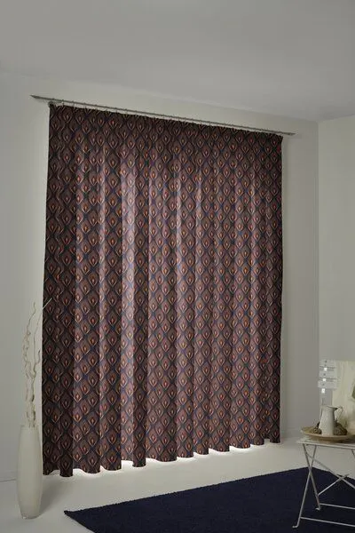 Nature by Adam Nature by Adam Vorhang aus 100% Bio-Baumwolle - Made in Germany - Feathers, Blau, – Produktbild 6 von 7