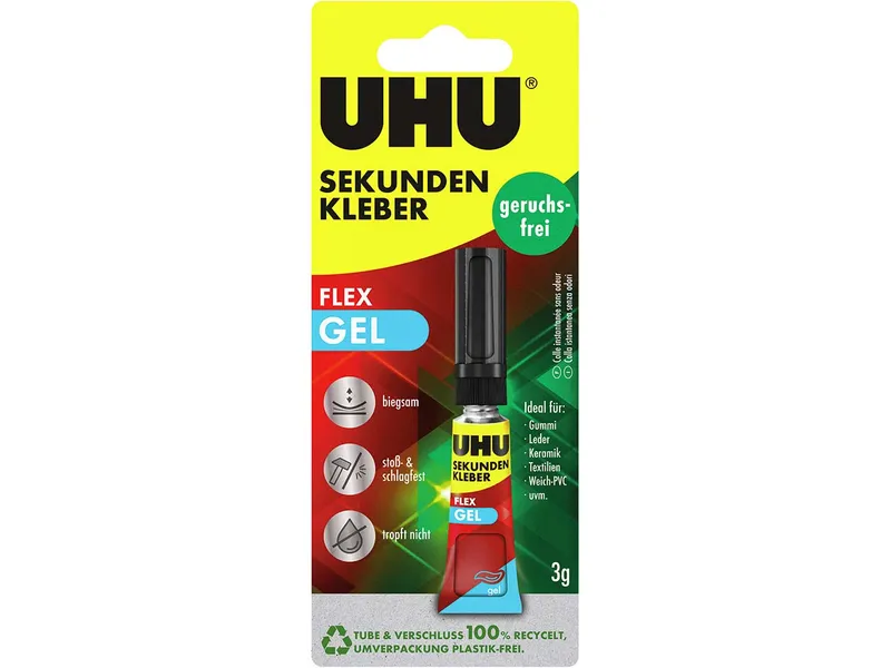 UHU UHU Sekundenkleber "SUPERFLEX" gel, 3 g – Produktbild 2 von 4