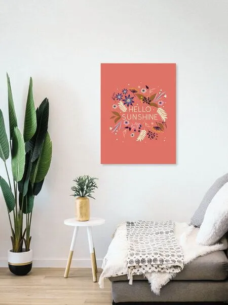 Photocircle Photocircle Poster / Leinwandbild - Hello Sunshine flowers and type – Produktbild 4 von 4