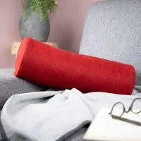 nahtur-design nahtur-design Nackenrolle mit leichtem Lodenbezug | Naturfüllung, Rot_02, – Produktbild 2 von 5