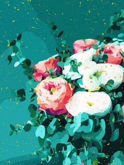 Photocircle Photocircle Poster / Leinwandbild - Floral & Confetti – Produktbild 1 von 1