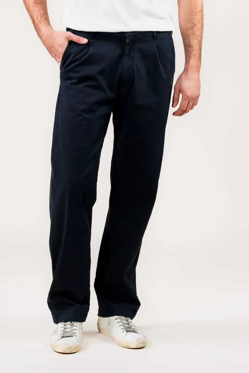 Kuyichi Kuyichi Herren vegan Hose Chino Harry Loose Dark Navy, Extra dunkelblau, – Produktbild 2 von 2