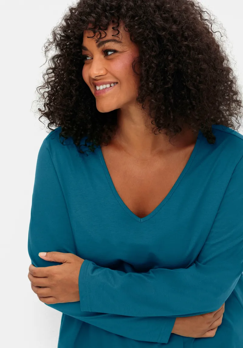 sheego Langarmshirt topas, Topas, – Produktbild 3 von 3