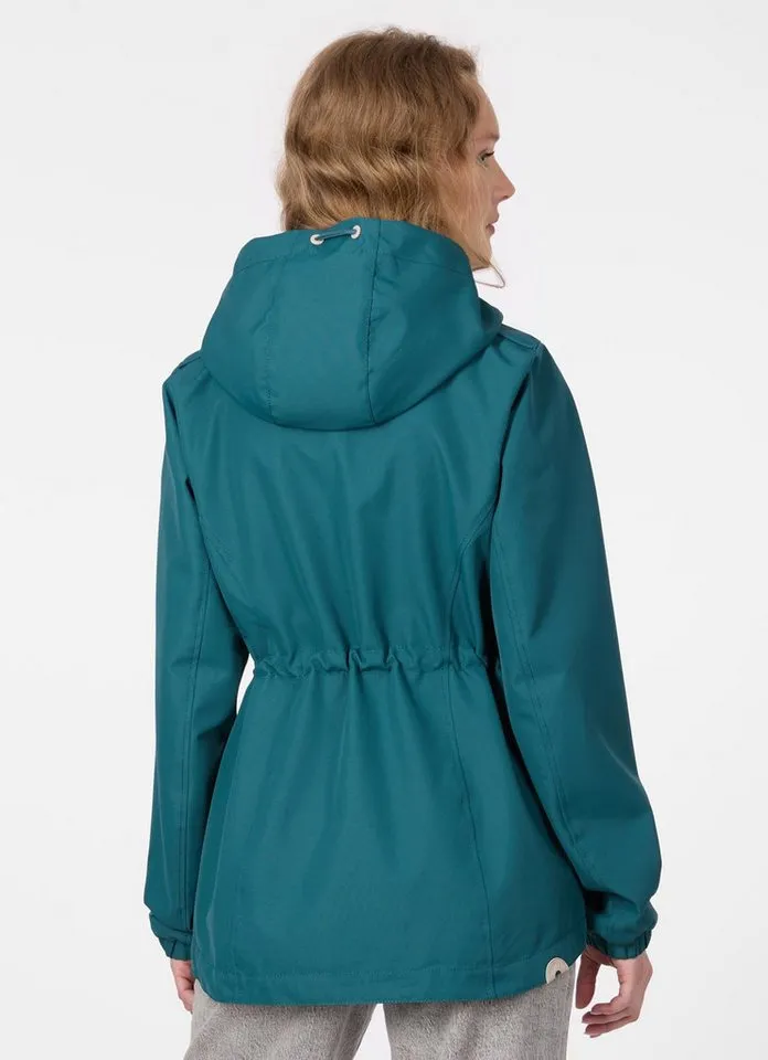 ragwear ragwear Parka DANKKA Mit Kordelzug, geblümtem Futter und reflektierenden Kordeln, Grün, – Produktbild 3 von 5