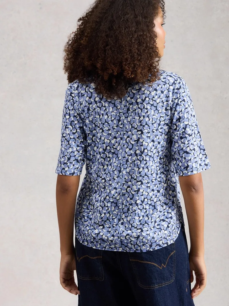 White Stuff T-Shirt Weaver aus Jersey - 34, Blau print, – Produktbild 4 von 4