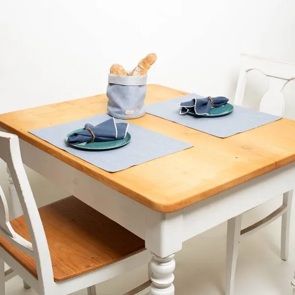 nahtur-design nahtur-design Tischset aus 100% Leinen, Leinendenim, Sand (beige), – Produktbild 3 von 5
