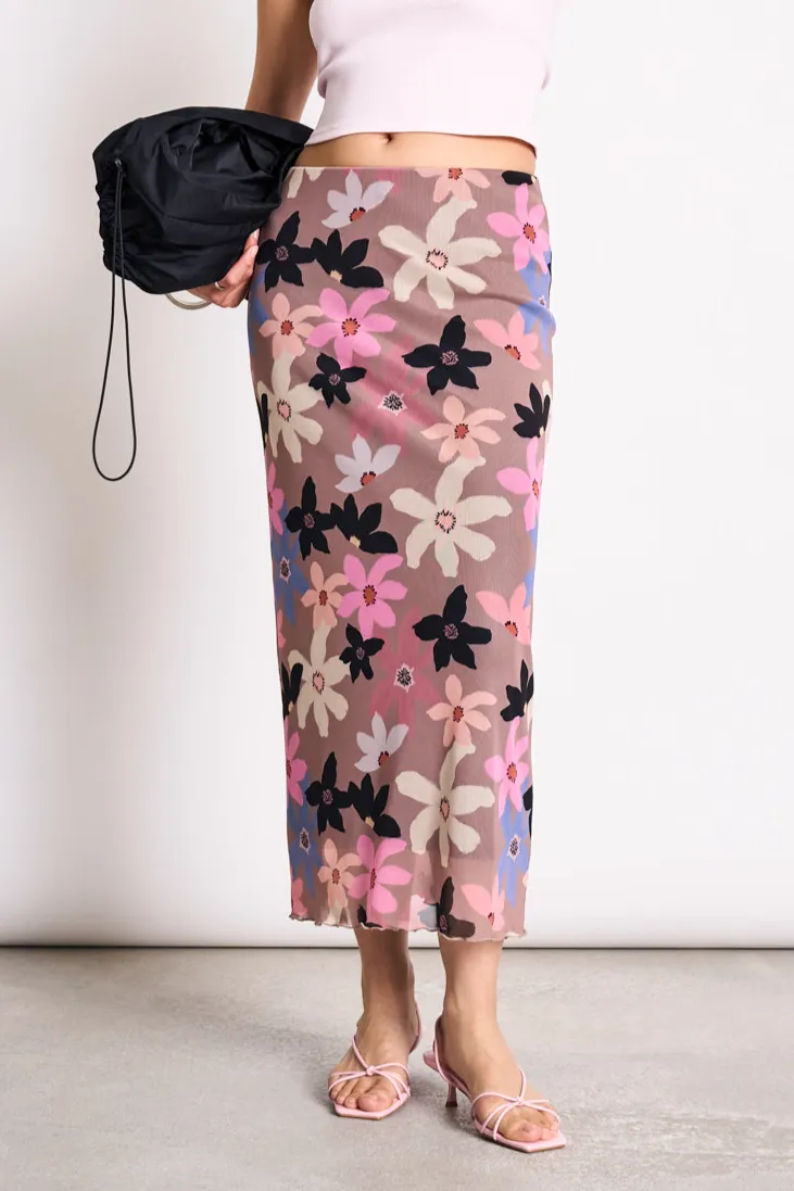 JAN N JUNE JAN N JUNE Damen vegan Maxirock Smuk Wild Bloom, Beige, – Produktbild 2 von 2