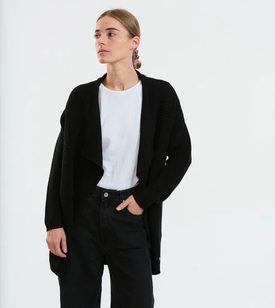 Gary Mash GARY MASH Cardigan Calgary aus Biobaumwolle, Schwarz, – Produktbild 1 von 4