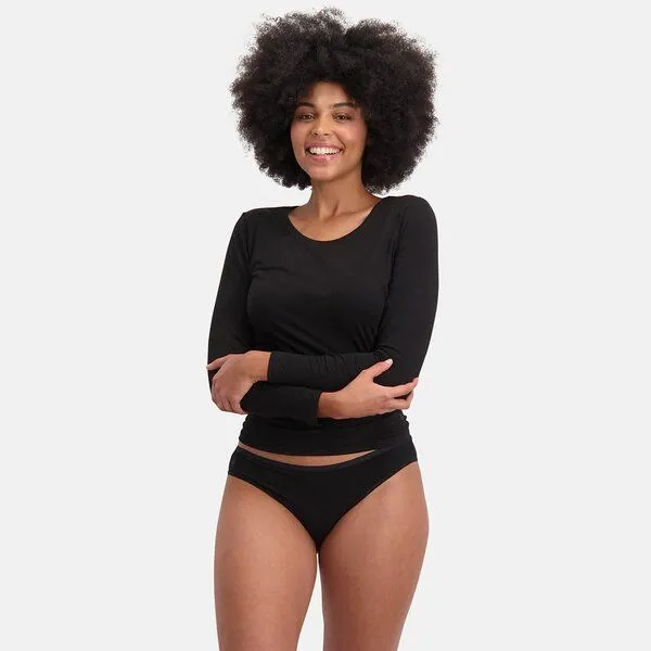 Bamboo Basics Bamboo Basics Taillen Slip JULIA aus Bambusviskose / Biobaumwolle (3er Pack), Schwarz, – Produktbild 4 von 4