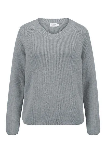 hessnatur hessnatur Pullover Relaxed aus reiner Bio-Baumwolle, Nebelblau, – Produktbild 3 von 4