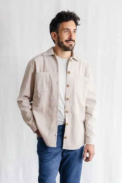 Jyoti - Fair Works Jyoti - Fair Works Bio-Baumwollcord Shacket Kalagi, Beige, – Produktbild 4 von 4