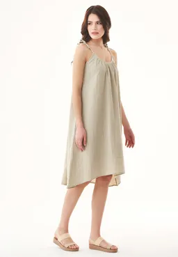 ORGANICATION ORGANICATION Damen vegan Kleid Spaghetti Strap Tint Grün – Produktbild 1 von 1