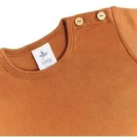 Leela Cotton Baby Kinder Kurzarmshirt Bio-Baumwolle T-shirt "Leela Cotton", Mokka, – Produktbild 1 von 1