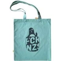 päfjes päfjes Feste Baumwolltasche aus biologischem Anbau / Fair - Stinkefinger Pinguin Paule - FckNzs, Mint, – Produktbild 1 von 1