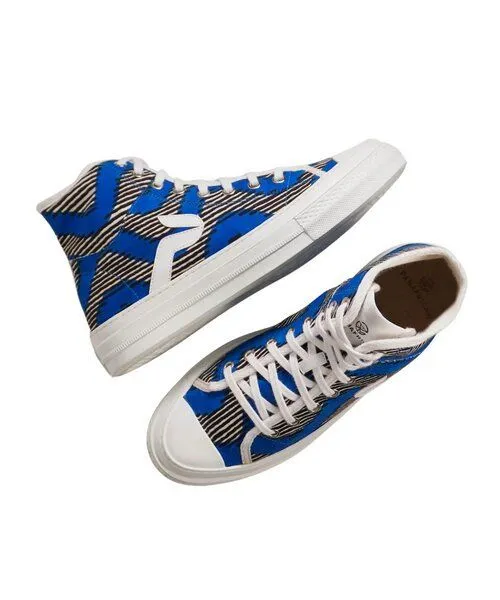PANAFRICA PANAFRICA Atlas - African Fair Trade Sneaker, Vagues (blau), – Produktbild 3 von 4