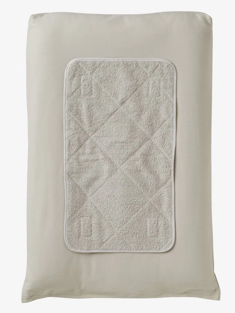 Vertbaudet 2er-Set Ftee-Unterlagen für Baby Wickelauflagen BASIC, Taupe, – Produktbild 2 von 2