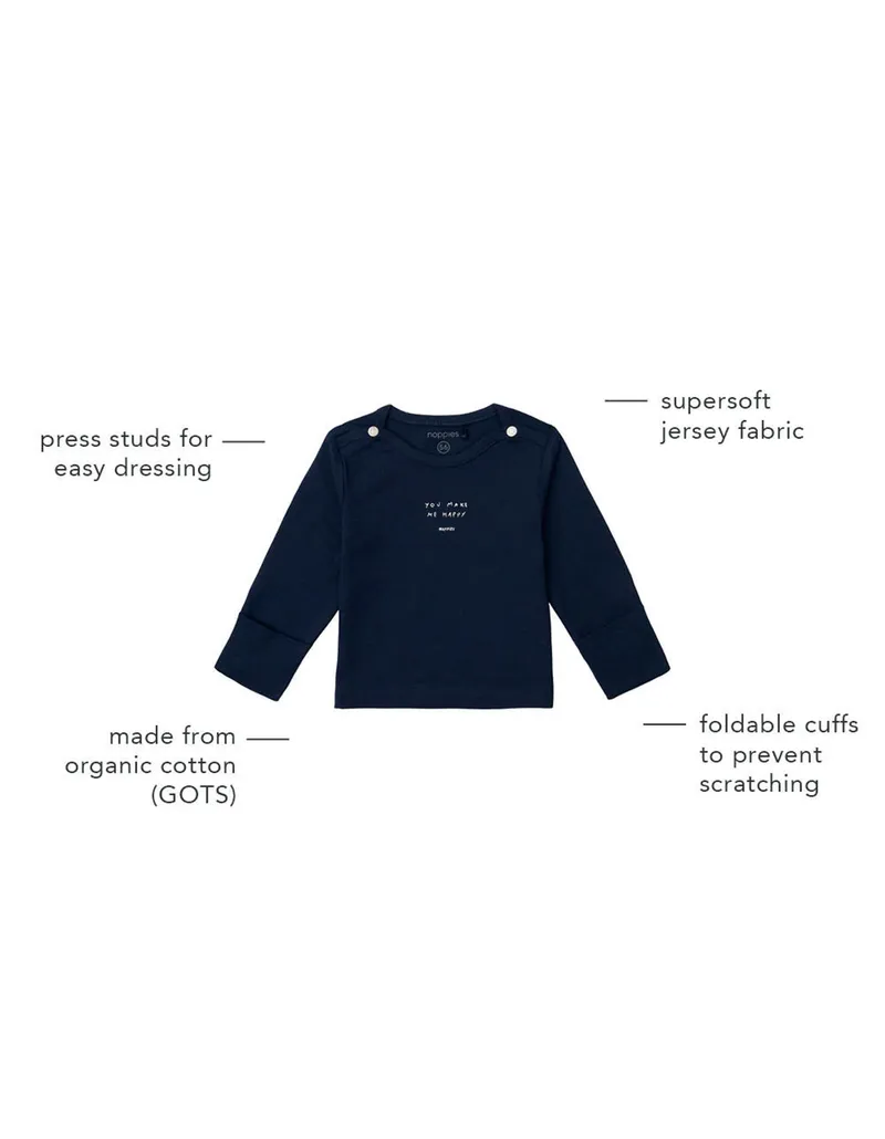 Noppies Baby Langarmshirt Neisse, Schwarz, – Produktbild 1 von 3