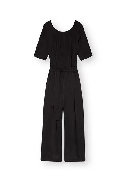 Lovjoi LOVJOI Damen Jumpsuit STAINE HALFSLEEVE Nachhaltig Fair, Black, – Produktbild 2 von 4