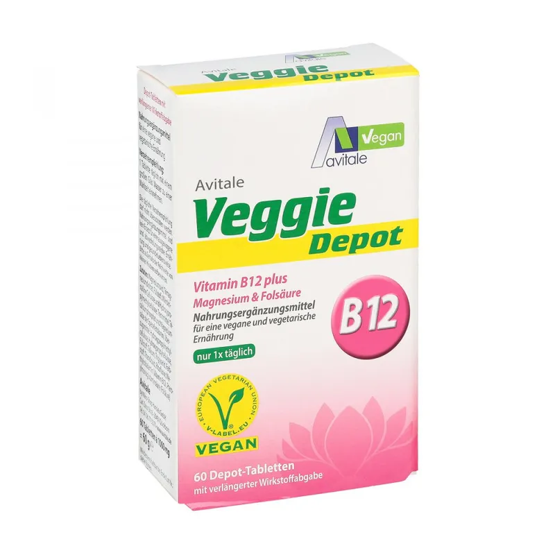 Avitale Avitale Veggie Depot Vitamin B12+magnesium+folsäure Tabletten – Produktbild 1 von 1